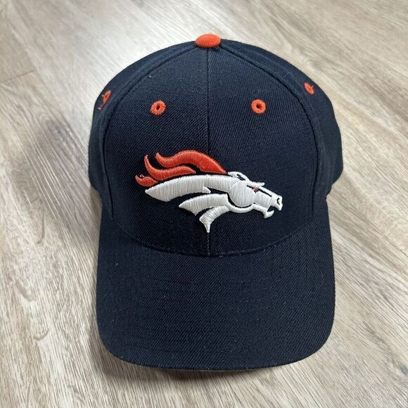 Vintage Puma Denver Broncos Hat Snapback NFL Football Black Wool Blend Cap - Picture 1 of 9